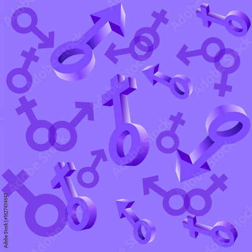 gender symbol seamless pattern