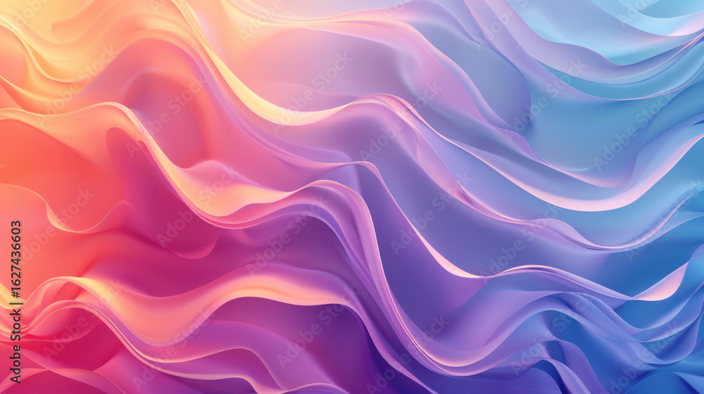 Obraz premium Abstract gradient flowing waves of color