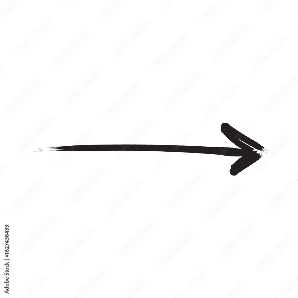 Fototapeta premium Black Arrow Right Direction Pointer Vector PNG Transparent Background