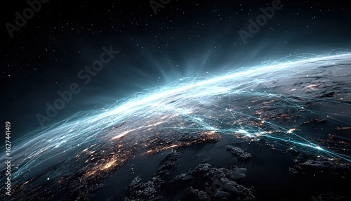 Earth from space, global network