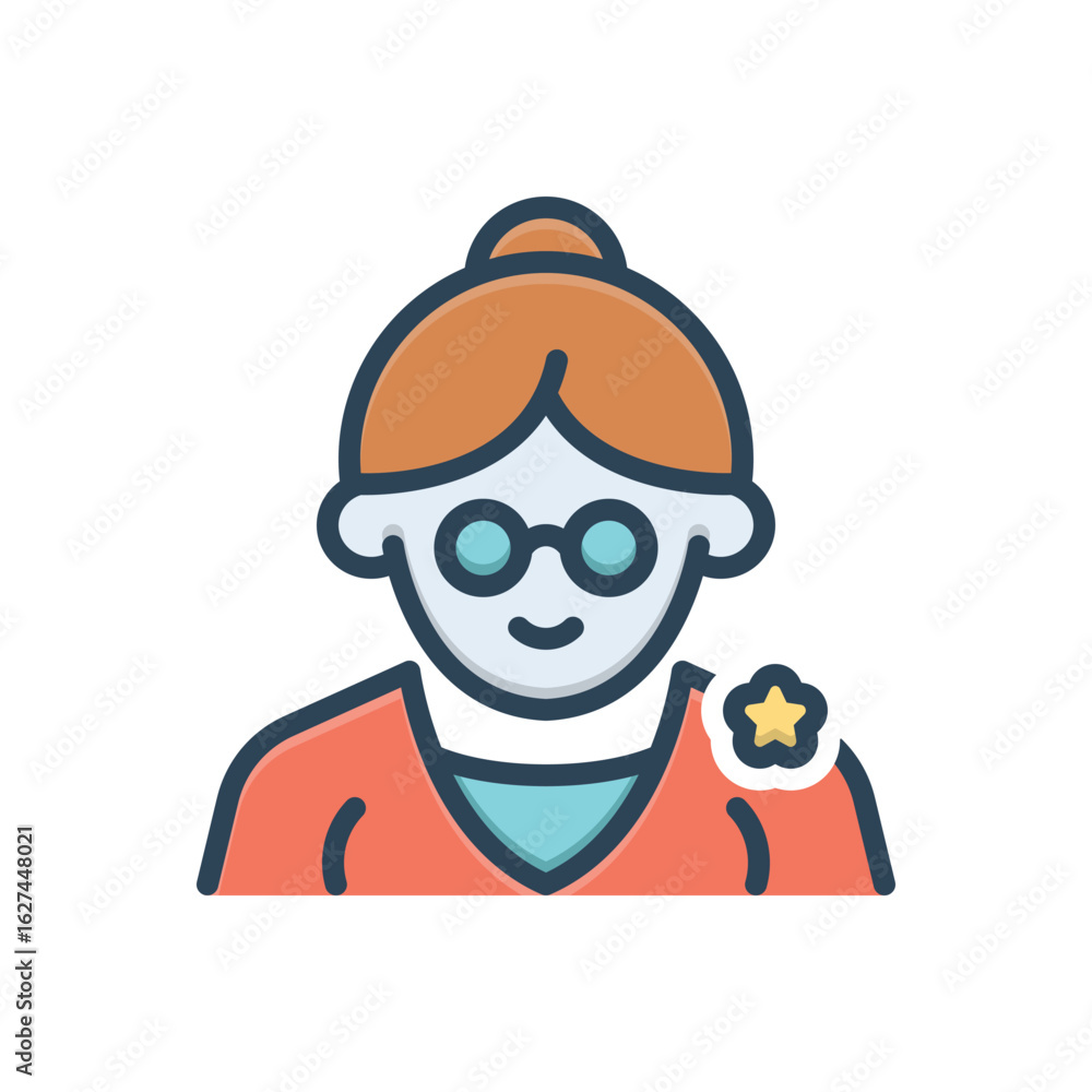 Obraz premium Color illustration icon for influencer relations