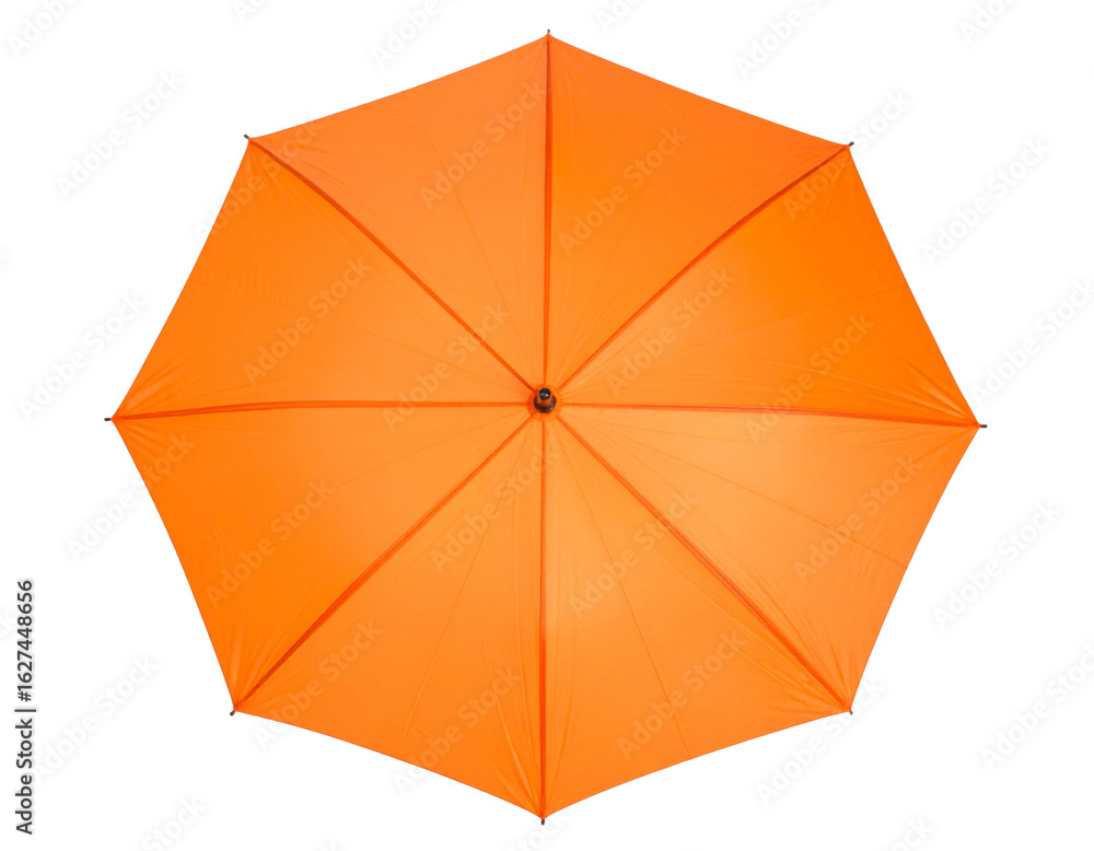 Bright Orange Umbrella Top View with Shadow Segments, Realistic PNG Cutout Bright Orange Umbrella Top View with Shadow Segments, Realistic PNG Cutout