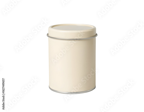 Wallpaper Mural Cream-colored cylindrical container with a lid, isolated on a transparent background Torontodigital.ca