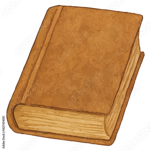 Classic Brown Hardcover Book Illustration