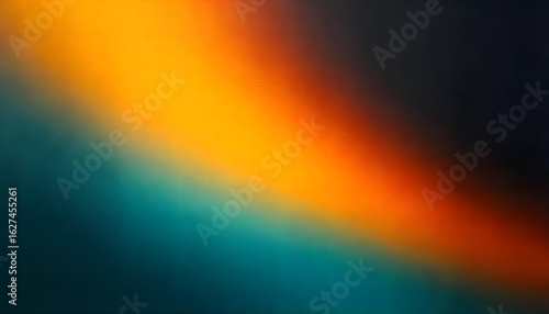 Diagonal Gradient of Teal Orange and Dark Blue abstract
