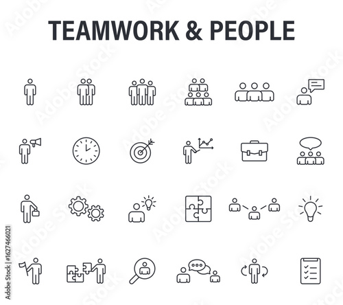 Business & Finance icon outline vector Illustration mega icons design new 