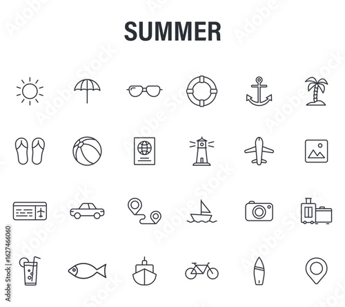 Business & Finance icon outline vector Illustration mega icons design new 