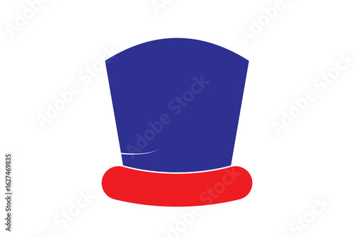 black silhouette of top hat icon.
