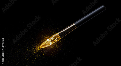 Wallpaper Mural - Magical Paintbrush with Glowing Golden Tip – Conceptual Art on Black
 Torontodigital.ca