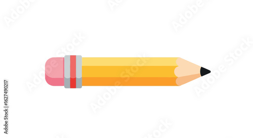 Cartoon Yellow Pencil Vector Illustration
