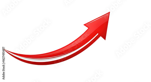 Free Download Red Glossy Upward Arrow Graphic - GFXLoad