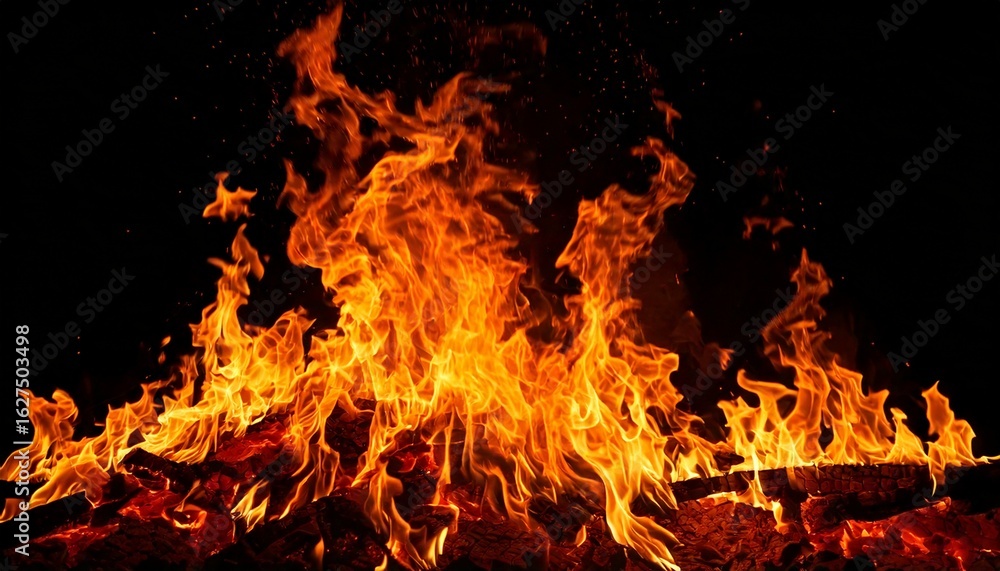 Blazing Fire with Intense Flames Blazing Fire with Intense Flames