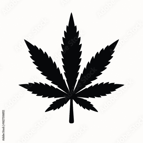 Cannabis Leaf Silhouette Icon