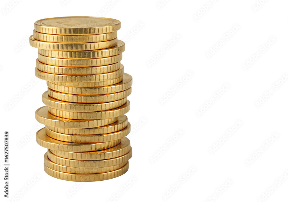 Stack of shiny golden coins symbolizes wealth and financial growth concept on black background Stack of shiny golden coins symbolizes wealth and financial growth concept on black background
