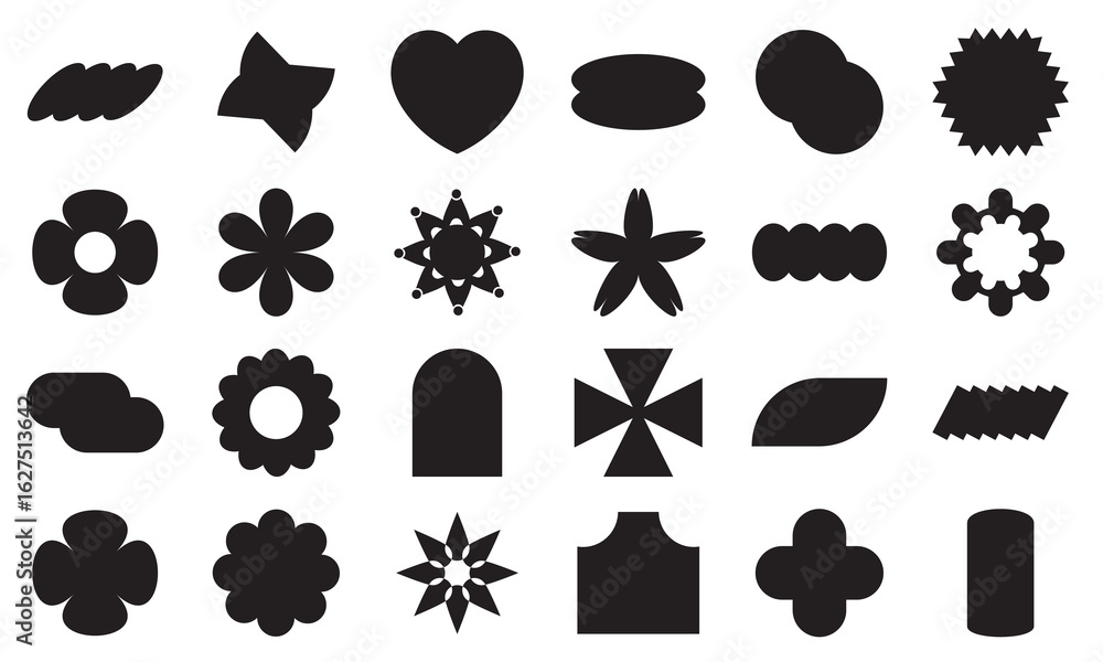 Fototapeta premium Abstract shapes icon. Pictograms and infographics for mobile apps. vector illustration. 