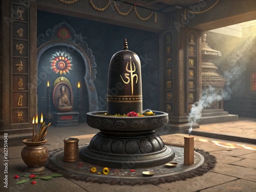 Shiva Lingam: The Divine Symbol of Lord Shiva in a Sacred Temple