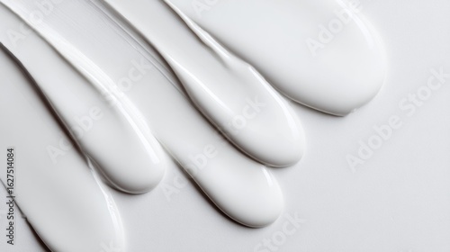 White cream on a white background
