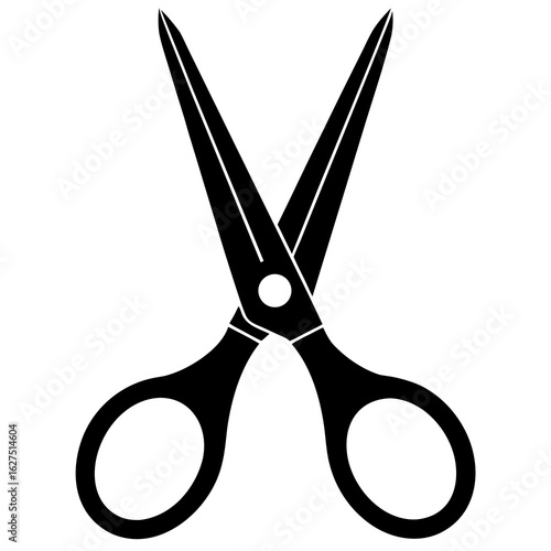 Sharp Stainless Steel Scissors Vector