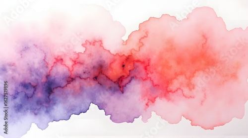 Abstract Watercolor Texture Purple, Pink, Red Cloud