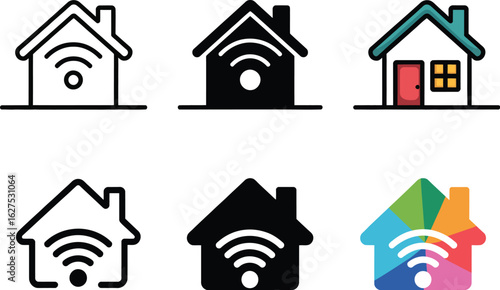 Smart home wi fi icons