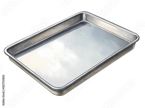 Rectangular Metal Baking Sheet Ideal for Roasting and Baking