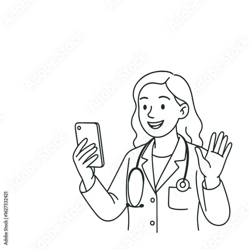 Doctor Telemedicine Video Call with Patient