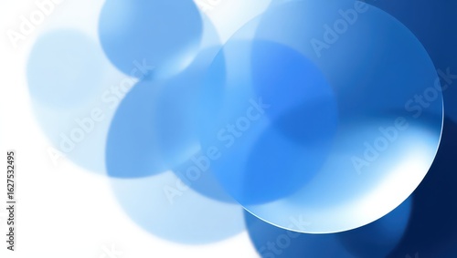 Abstract background featuring overlapping translucent blue circles on a white backdrop design element