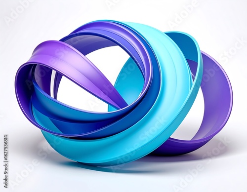 Abstract swirling shapes in vibrant colors