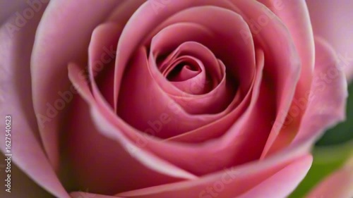 Wallpaper Mural Closeup shot of a blooming pink rose flower showing delicate petals arranged in a spiral pattern soft lighting enhances the textures Torontodigital.ca