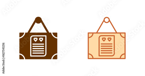 Love poem in a frame Vector Icon