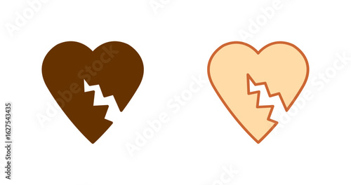 Broken Heart Vector Icon