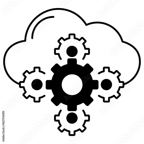 Cloud Operations Icon, Optimizing Performance with Scalable Cloud Operations, Streamlined Infrastructure Through Smart Cloud Management