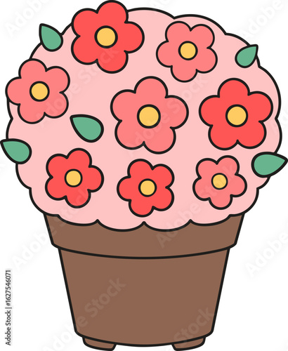 pot with flowers