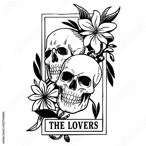 Black lovers skull