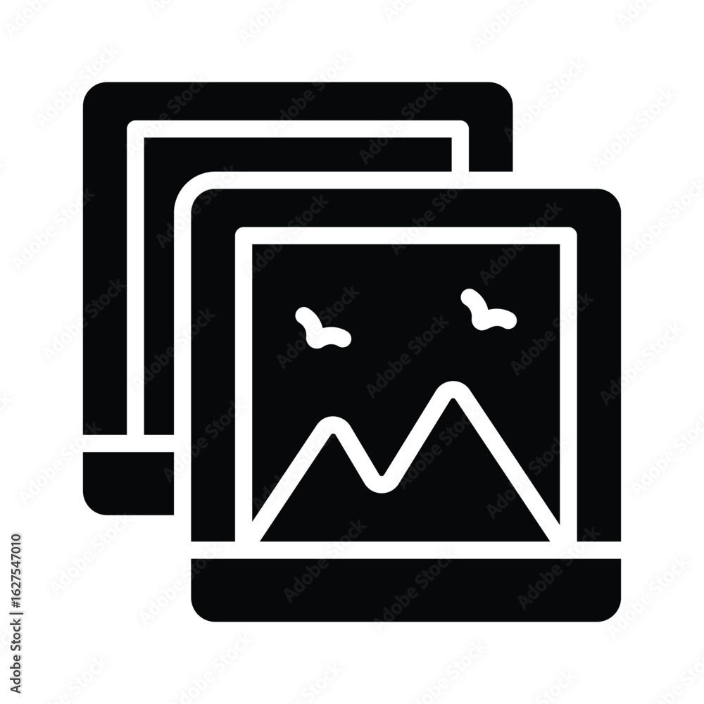 Well designed glyph icon of summer pictures gallery Well designed glyph icon of summer pictures gallery