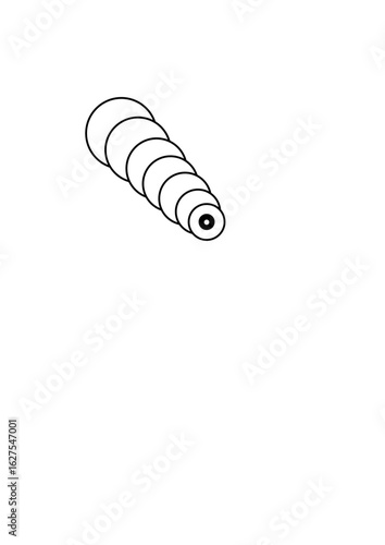 Spiral pattern of concentric circles forming a tunnel-like vortex. Ideal for abstract, futuristic, or geometric-themed designs.