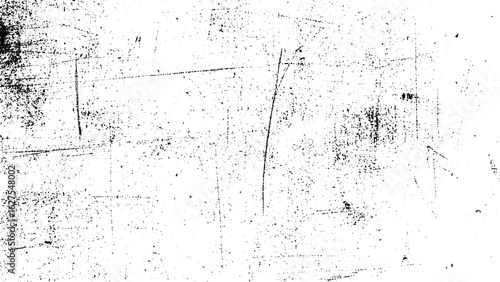 Grunge black and white seamless pattern. Monochrome abstract texture. Background of cracks, scuffs, chips, stains, ink spots, lines. Dark design background surface. Gray printing element