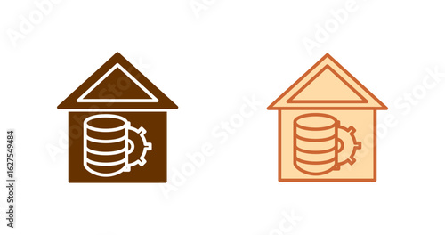 Data Warehouse Vector Icon