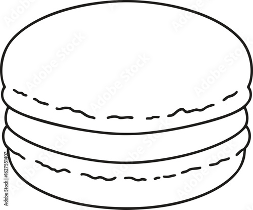 line drawing macarons