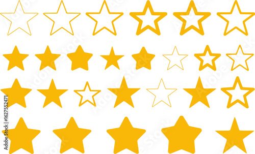 Gold star rating system customer feedback review evaluation