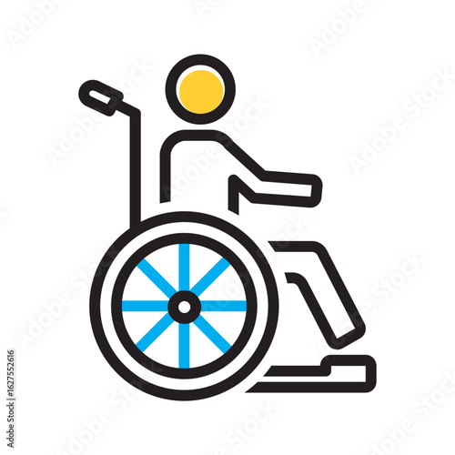 Vector multi color icon for Disablement