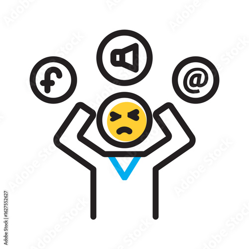 Vector multi color icon for Distraction free
