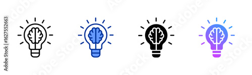 Idea icon sheet multiple style collection