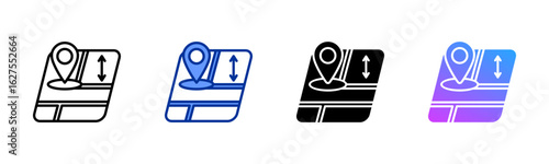 Location icon sheet multiple style collection