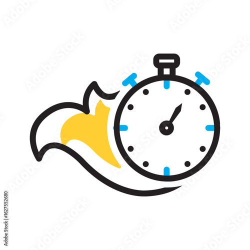 Vector multi color icon for Fastest