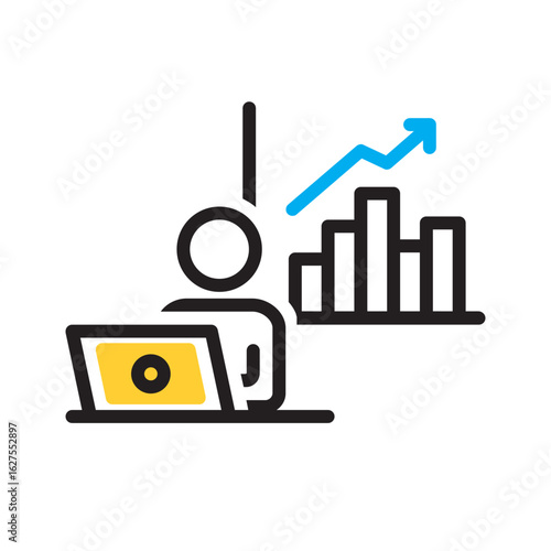 Vector multi color icon for Trading