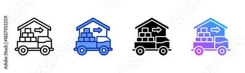 Wholesale Distribution icon sheet multiple style collection