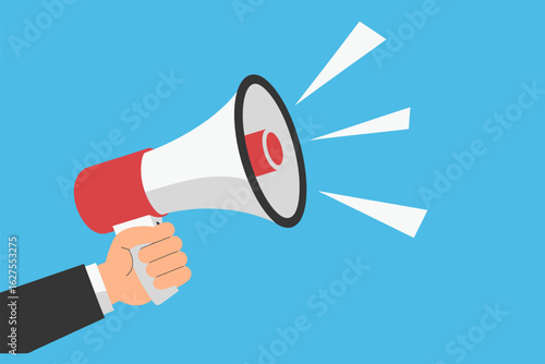 Megaphone announcement marketing communication vector design