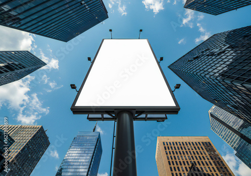 Wallpaper Mural Angled Vertical Billboard Mockup Looking Up Torontodigital.ca