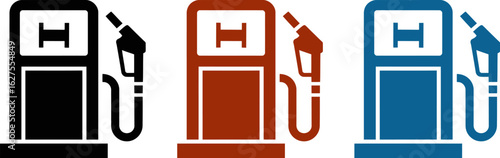 Fuel station icon gas pump symbol petrol filling station sign